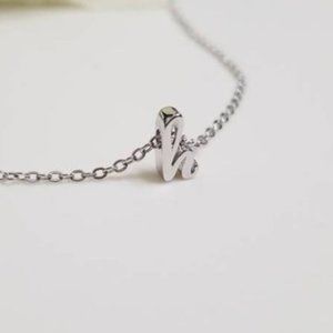 Tiny Cursive Initial h Necklace/Anklet, Handmade🌸